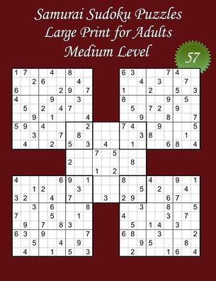 Cover for Lani Carton · Samurai Sudoku Puzzles - Large Print for Adults - Medium Level - N Degrees57 (Paperback Book) (2020)