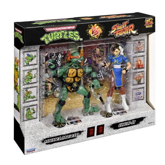 Cover for Unk · Bandai 2 Pack Action Figure VS  TMNT vs Street Fighter Michelangelo  ChunLi Figures (MERCH)