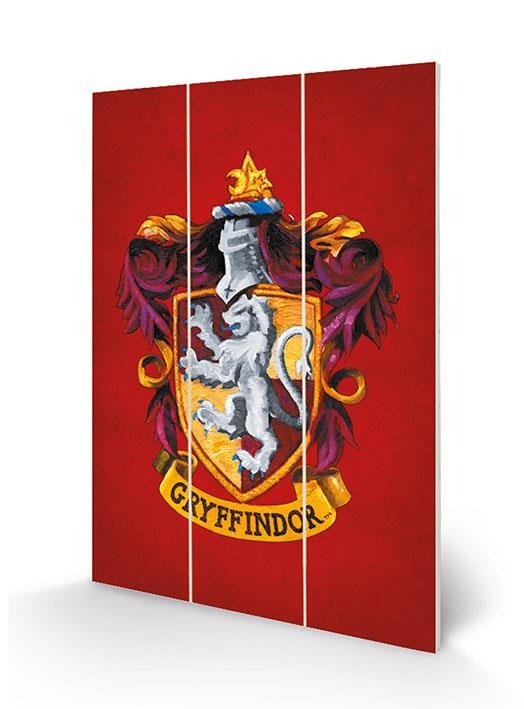 Harry Potter - Gryffindor Crest - Wood Print 20x29 - Wood Poster - Merchandise -  - 5051265887368 - 15. marts 2020