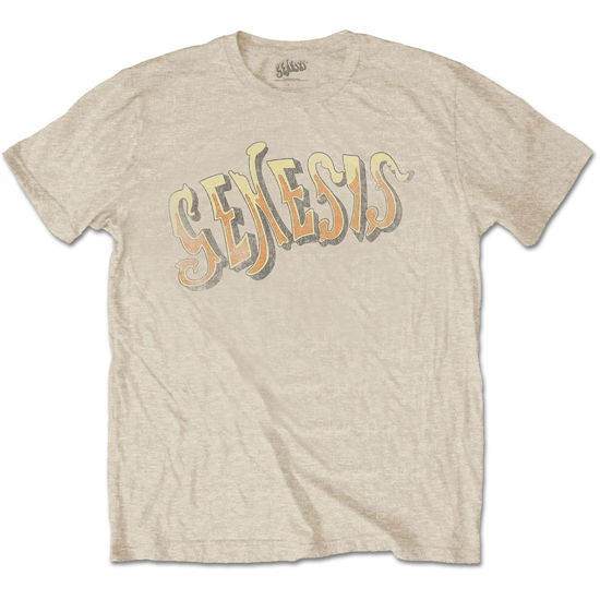 Genesis Unisex T-Shirt: Vintage Logo - Golden - Genesis - Merchandise -  - 5056170669368 - 