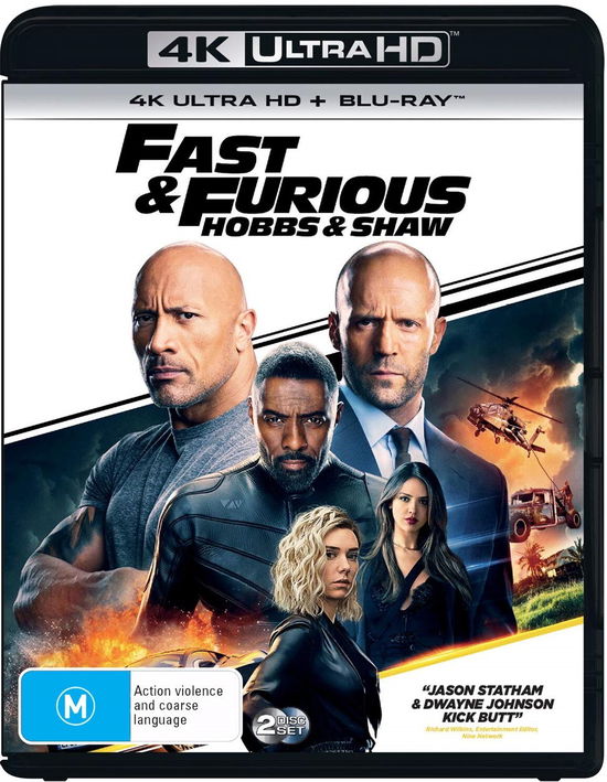 Cover for Johnson, Dwayne, Statham, Jason, Elba, Idris, Kirby, Vanessa, Mirren, Helen, Gon · Fast &amp; Furious: Hobbs &amp; Shaw (4K UHD Blu-ray) (2019)