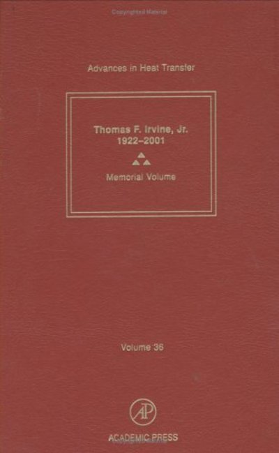 Cover for James P. Hartnett · Advances in Heat Transfer - Advances in Heat Transfer (Hardcover Book) (2002)