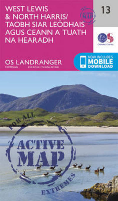 Cover for Ordnance Survey · West Lewis &amp; North Harris - OS Landranger Active Map (Map) [February 2016 edition] (2016)