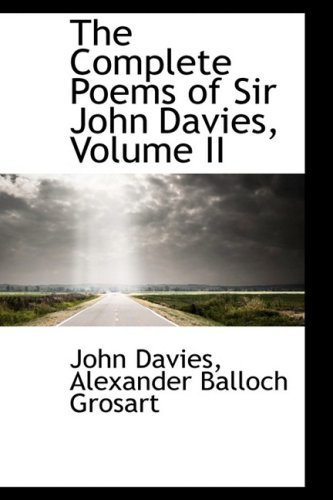 Cover for John Davies · The Complete Poems of Sir John Davies, Volume II (Innbunden bok) (2009)