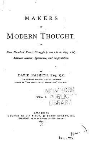 Cover for David Nasmith · Makers of Modern Thought, or Five Hundred Years' Struggle - Vol. I (Paperback Book) (2016)