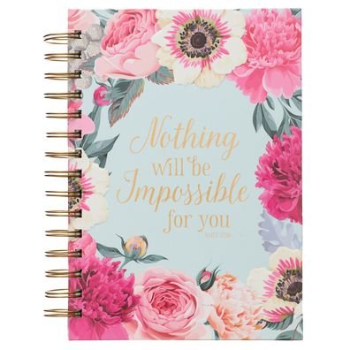 Cover for Christian Art Gifts · Large Wire Journal Nothing Will Be Impossible for You (Hardcover Book) (2021)
