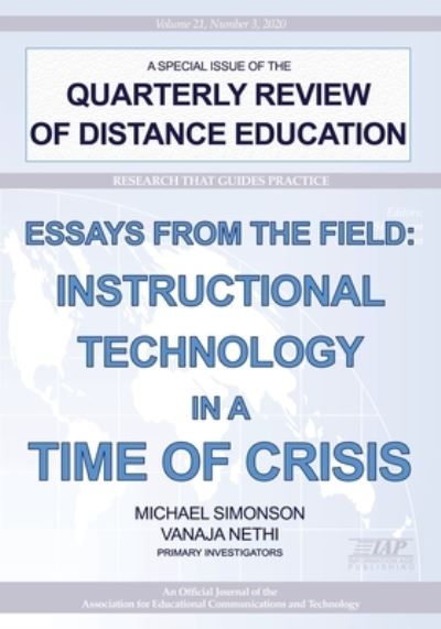 Cover for Michael Simonson · Quarterly Review of Distance Education Volume 21 Number 3 2020 (Pocketbok) (2021)