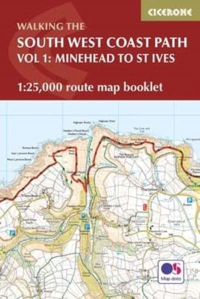 Cover for Paddy Dillon · South West Coast Path Map Booklet - Vol 1: Minehead to St Ives: 1:25,000 OS Route Mapping (Paperback Bog) (2021)