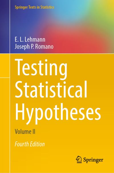 Cover for Lehmann · Testing Statistical Hypotheses (N/A) (2022)