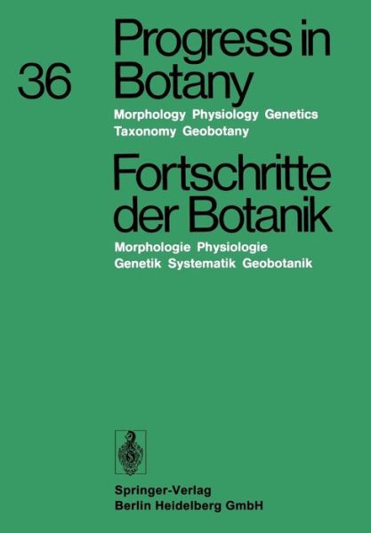 Cover for Heinz Ellenberg · Fortschritte Der Botanik: Morphologie - Physiologie - Genetik - Systematik - Geobotanik - Progress in Botany (Paperback Book) [Softcover Reprint of the Original 1st 1974 edition] (1974)