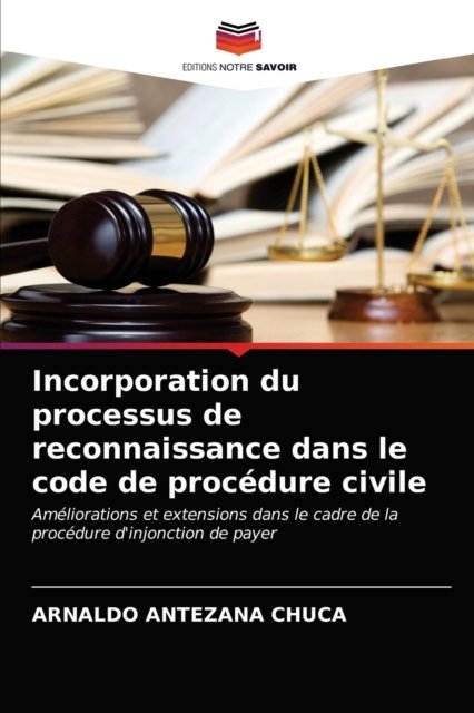 Cover for Arnaldo Antezana Chuca · Incorporation du processus de reconnaissance dans le code de procedure civile (Paperback Book) (2021)