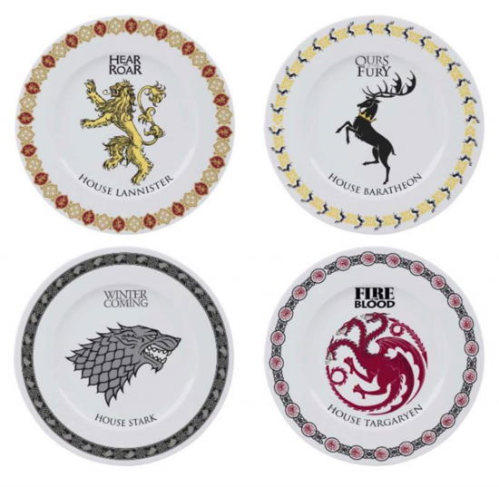 Game Of Thrones · Game Of Thrones - Set Of 4 Plates - Houses (MERCH) (2019)