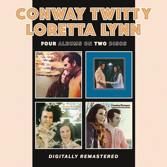 Cover for Conway Twitty &amp; Loretta Lynn · We Only Make Believe / Lead Me On / Louisiana Woman-Mississippi Man / Country Partners (CD) (2025)