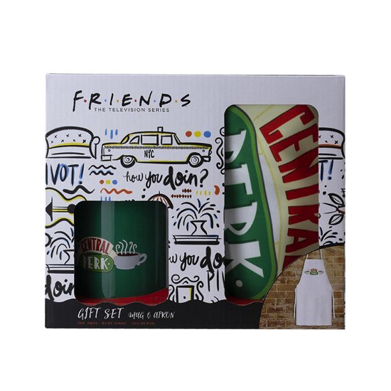 Friends: Mug And Apron Gift Set - Paladone - Produtos - Paladone - 5055964769369 - 12 de dezembro de 2022