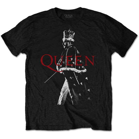 Queen Unisex T-Shirt: Freddie Crown - Queen - Produtos - MERCHANDISE - 5056170688369 - 21 de janeiro de 2020