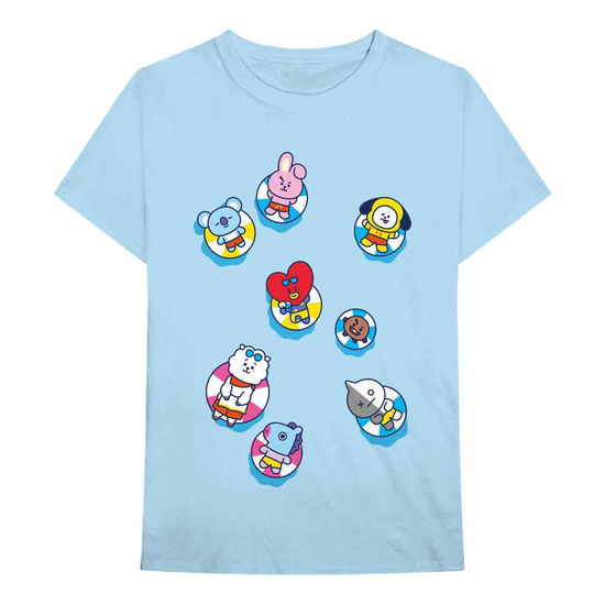 Cover for Bt21 · BT21 Unisex T-Shirt: Bon Voyage (T-shirt) [size L] [Blue - Unisex edition]