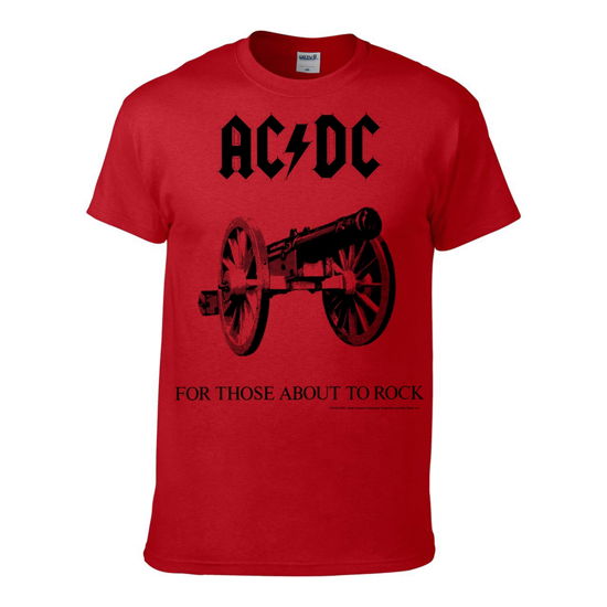 Cover for AC/DC · For Those About to Rock (Red) (T-shirt) [size M] [Red edition] (2018)