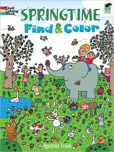 Cover for Agostino Traini · Springtime Find &amp; Color - Dover Children's Activity Books (Paperback Book) [Green edition] (2010)