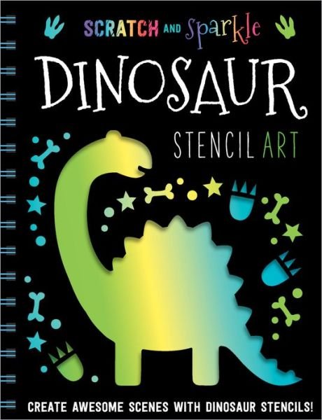 Cover for Ltd. Make Believe Ideas · Dinosaur Stencil Art (Spiral Book) (2019)