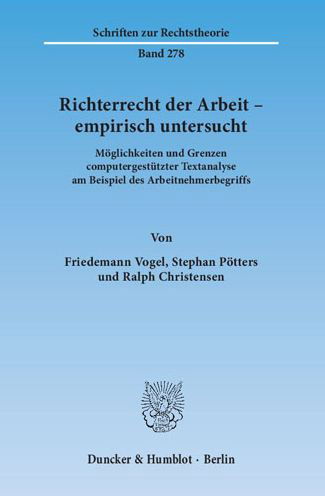 Cover for Vogel · Richterrecht der Arbeit - empiris (Bok) (2015)