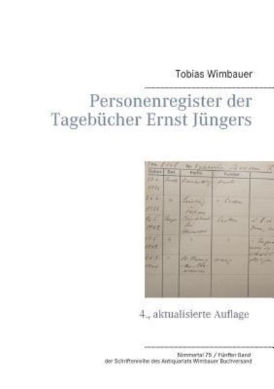 Cover for Tobias Wimbauer · Personenregister der Tagebucher Ernst Jungers (Paperback Book) (2017)