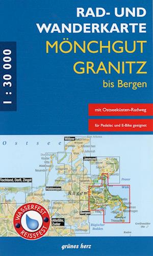 Cover for Verlag grünes Herz · Rad- und Wanderkarte Mönchgut, Granitz, bis Bergen (Kartor) (2021)