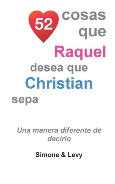 52 Cosas Que Raquel Desea Que Christian Sepa - Simone - Böcker - Independently Published - 9798681523369 - 31 augusti 2020