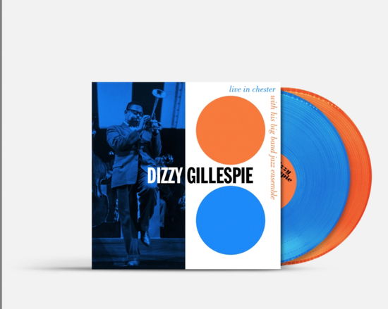 Cover for Dizzy Gillespie &amp; His Big Band Jazz Ensemble · Live In Chester 1957 (Orange / Turquoise Vinyl) (Indies) (LP) (2025)