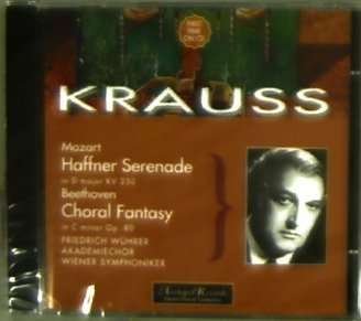 Cover for Mozart / Krauss · Haffner-serenade + Beethoven (CD) (2012)