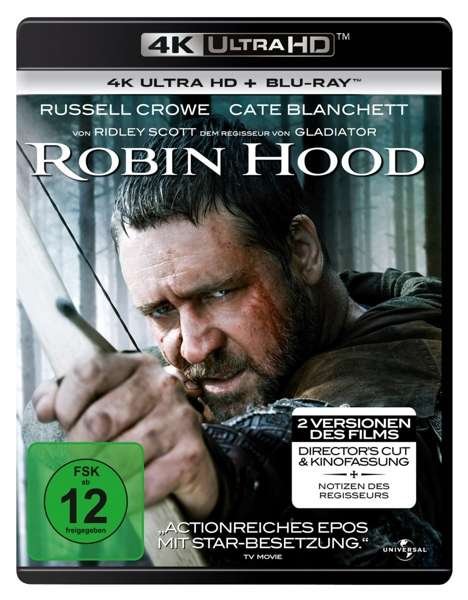 Cover for Russell Crowe,marc Strong,cate Blanchett · Robin Hood-directors Cut (4K UHD Blu-ray) (2018)