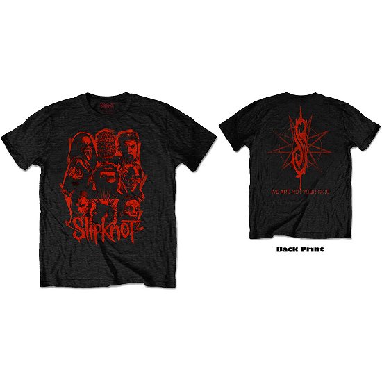 Slipknot Unisex T-Shirt: WANYK Red Patch (Back Print) - Slipknot - Produtos - ROCKOFF - 5056170693370 - 