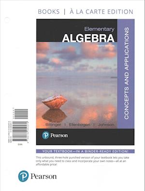 Cover for Marvin L. Bittinger · Elementary Algebra Concepts and Applications, Books a la Carte Edition Plus MyMathLab -- Access Card Package (Book) (2017)