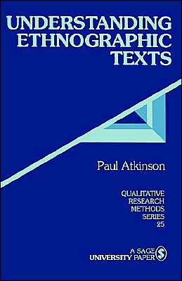Cover for Paul Atkinson · Understanding Ethnographic Texts - Qualitative Research Methods (Taschenbuch) (1992)