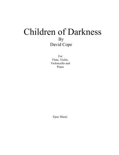 Cover for David Cope · Children of Darkness (Taschenbuch) (2015)