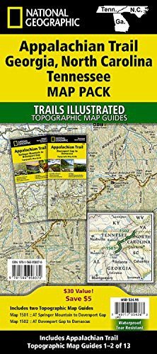 Cover for National Geographic Maps · Appalachian Trail: Georgia, North Carolina, Tennessee [map Pack Bundle] (Kartor) [2020th edition] (2022)