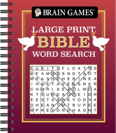 Cover for Publications International Ltd · Brain Games - Large Print Bible Word Search (Red) (Spiral Book) (2020)