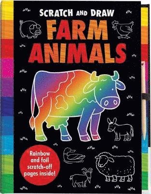 Cover for Arthur Over · Scratch and Draw Farm Animals - Scratch Art Activity Book - Scratch and Draw (Inbunden Bok) (2020)