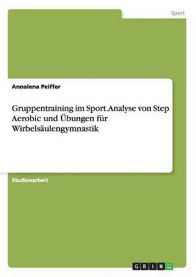 Cover for Peiffer · Gruppentraining im Sport. Analy (Book) (2015)