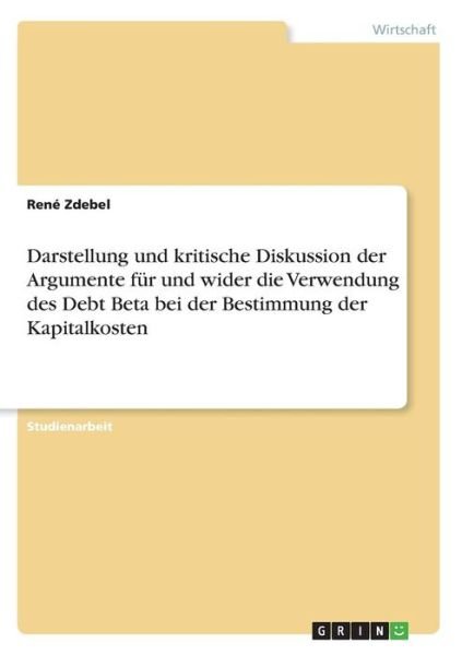 Cover for Zdebel · Darstellung und kritische Diskus (Buch)