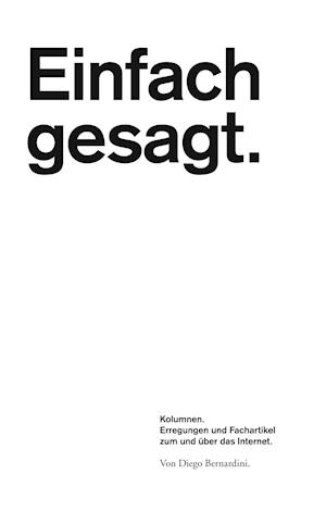 Cover for Bernardini · Einfach gesagt. (Book)