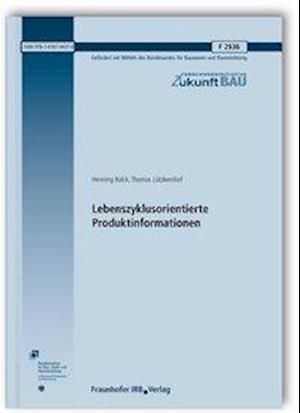 Cover for Balck · Lebenszyklusorientierte Produktin (Book)