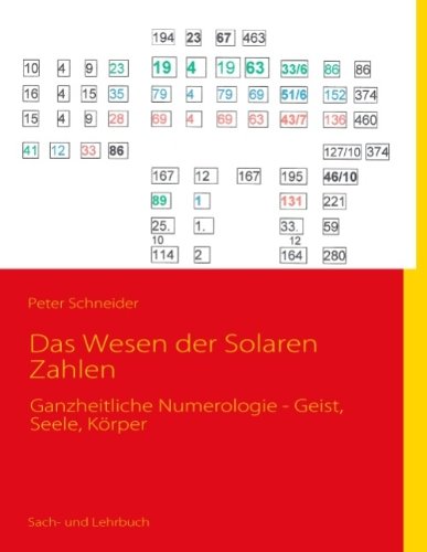 Cover for Peter Schneider · Das Wesen Der Solaren Zahlen (Paperback Bog) [German edition] (2011)