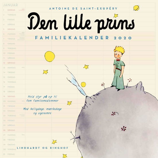 Den lille prins, familiekalender 2020 - Antoine de Saint-Exupéry - Books - Lindhardt og Ringhof - 9788711915370 - October 4, 2019