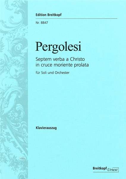 Septem verba a Christo in cru - Pergolesi - Books - SCHOTT & CO - 9790004184370 - June 14, 2018