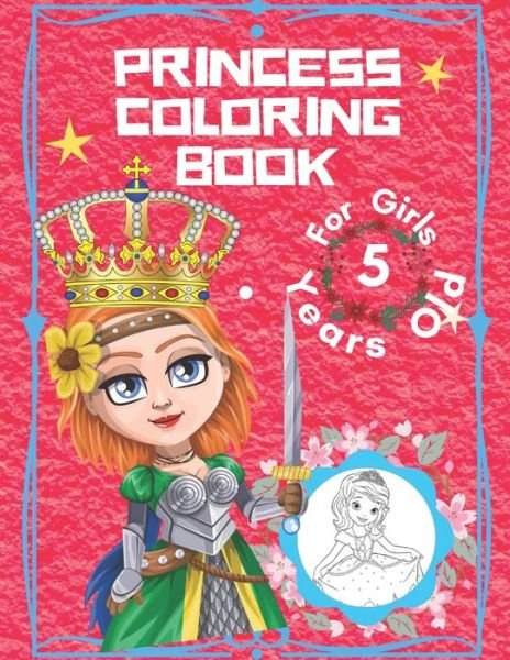 Cover for Douaoui · Princess Coloring Book For Girls 5 Years Old (Pocketbok) (2020)