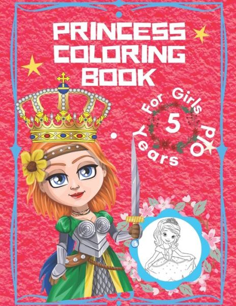 Cover for Douaoui · Princess Coloring Book For Girls 5 Years Old (Paperback Book) (2020)