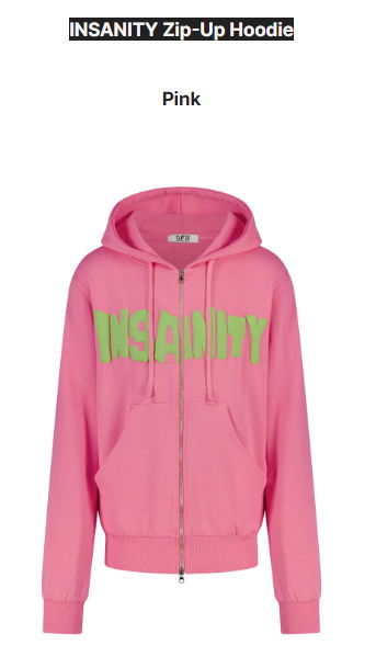 Cover for DPR IAN · Dear Insanity Pink Zip Hoodie (Hoodie) [Black Zipped Hoodie edition] [Onesize] (2024)