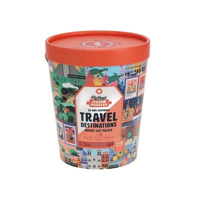 Cover for 50 AweInspiring Travel Destinations Bucket List 1000Piece Puzzle (Book) (2022)