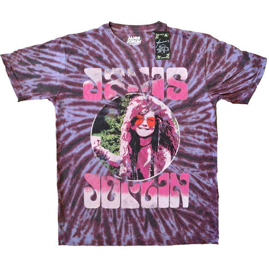 Janis Joplin Unisex T-Shirt: Pink Shades (Wash Collection) - Janis Joplin - Merchandise -  - 5056561027371 - 