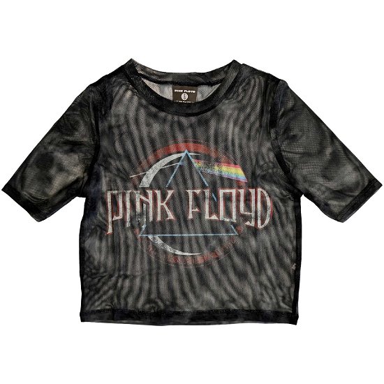 Cover for Pink Floyd · Pink Floyd Ladies Crop Top: Vintage Dark Side of the Moon Seal (Mesh) (XX-Small) (CLOTHES) [size XXS]